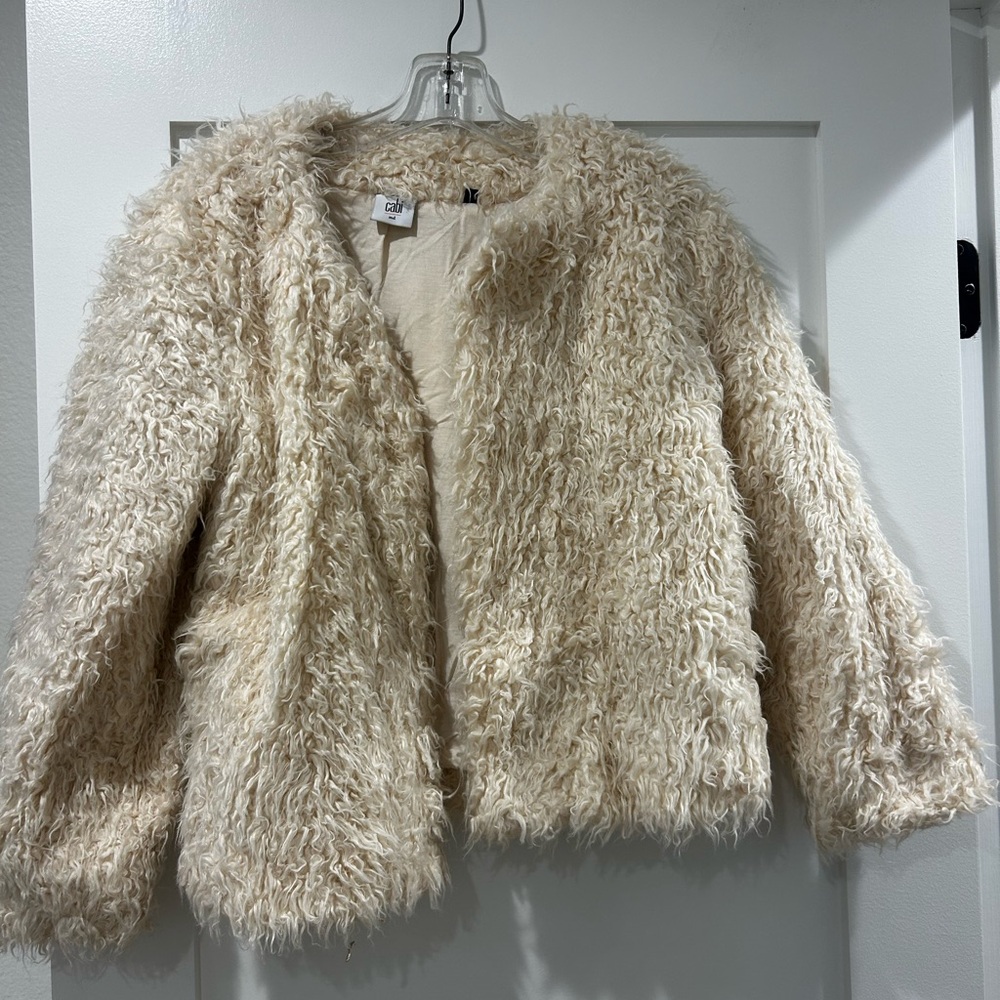 Cabi Furry Furry Faux Jacket M